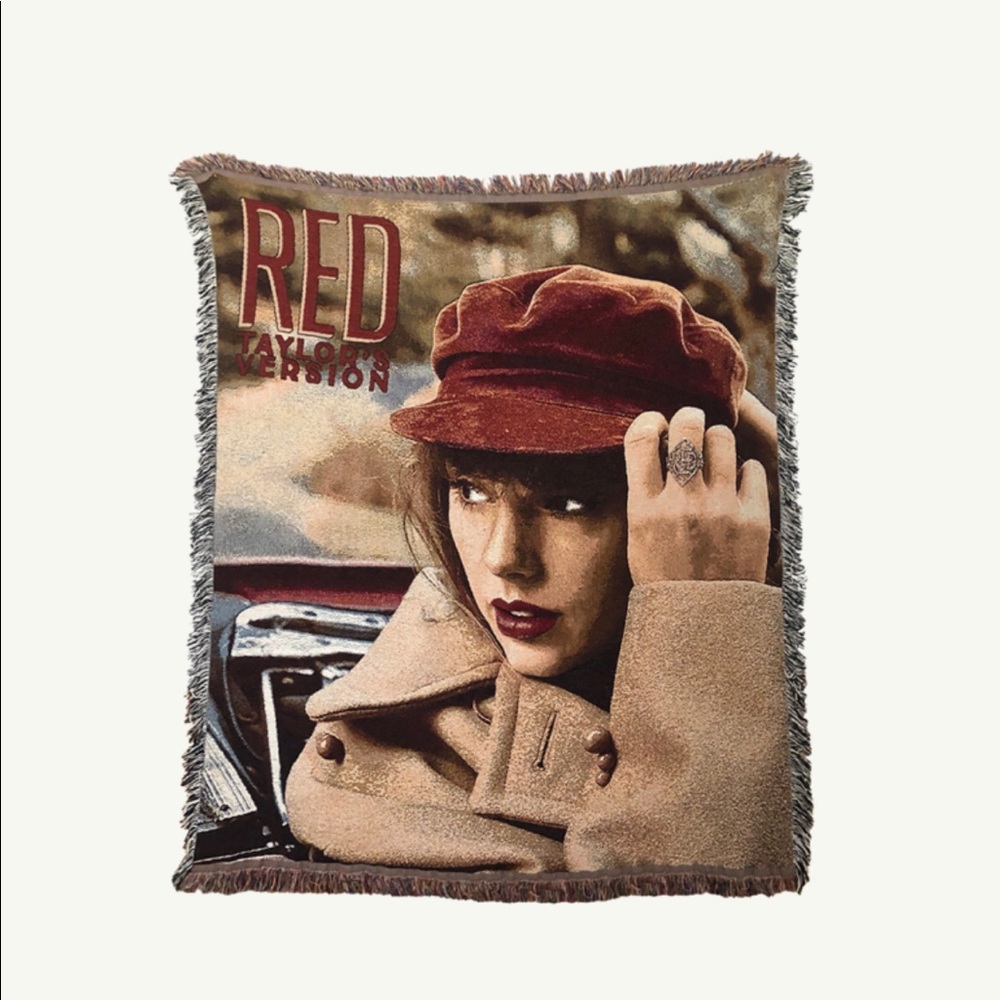 Taylor Swift Red (Taylor’s Version) album cover woven blanket BNWT